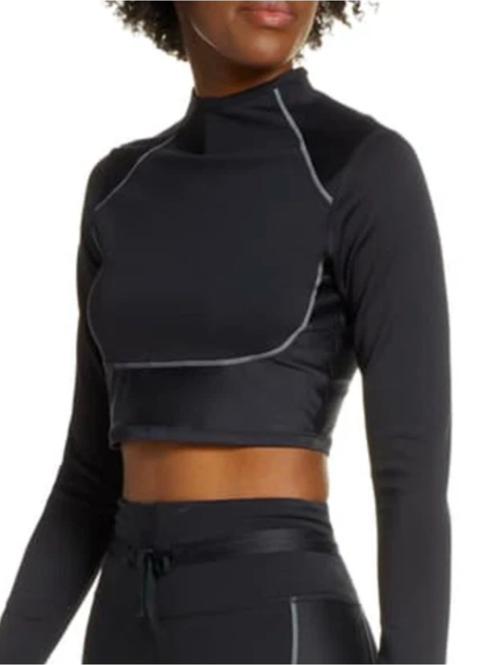 Nike Tech Pack City Ready Long Sleeve Reflective Running Crop Top Sz Small Black